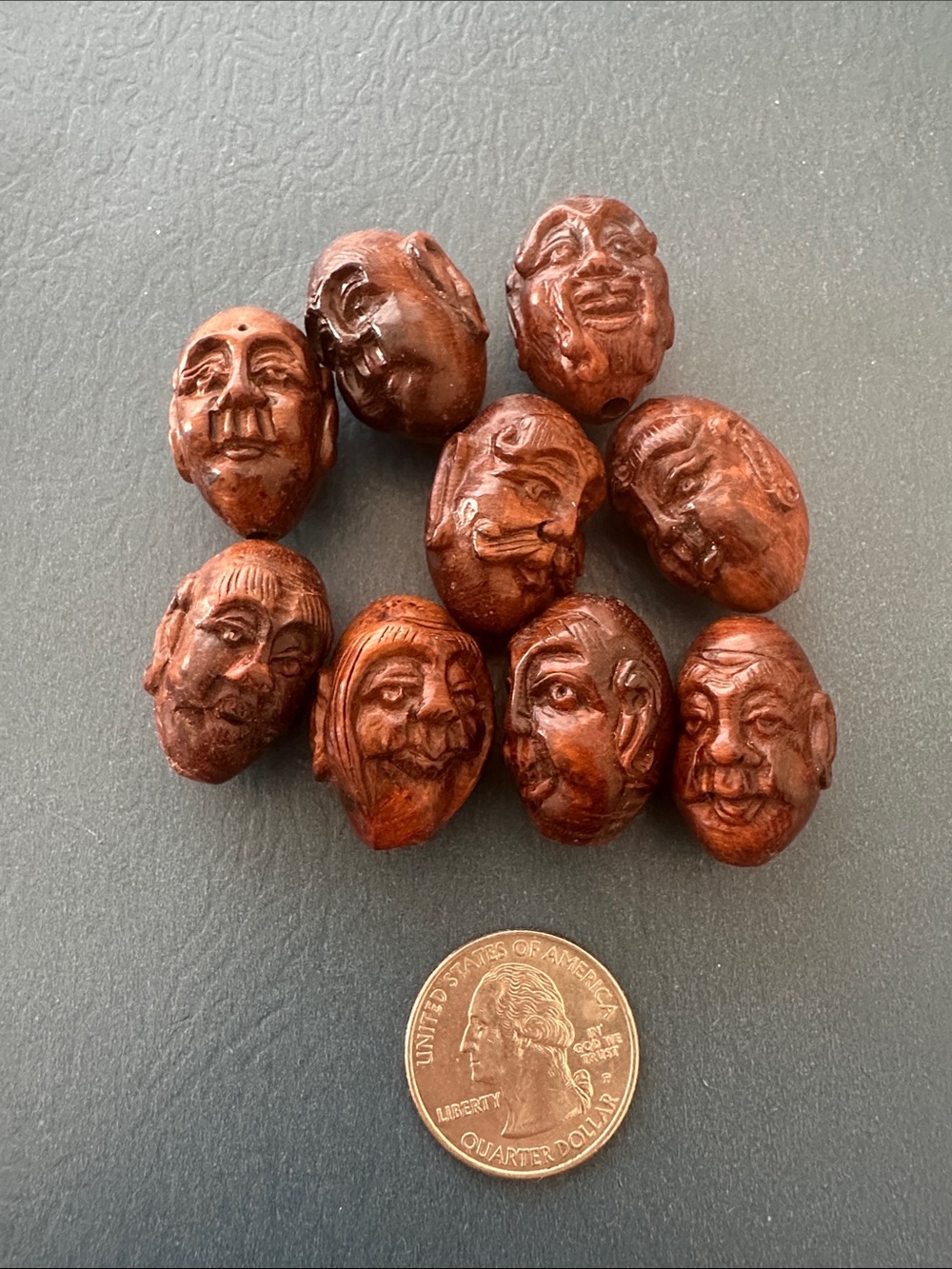NEW Listing 🌺 Vintage Hand Carved Wooden Man’s Face Bundle A